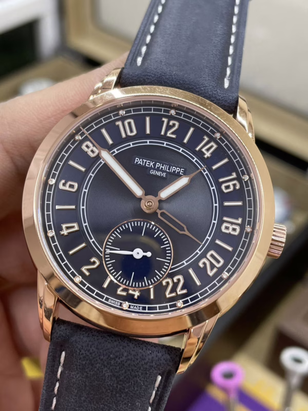 Patek Philippe Complications Rose Gold Blue 5224R 001 42mm Replica - 图片 4