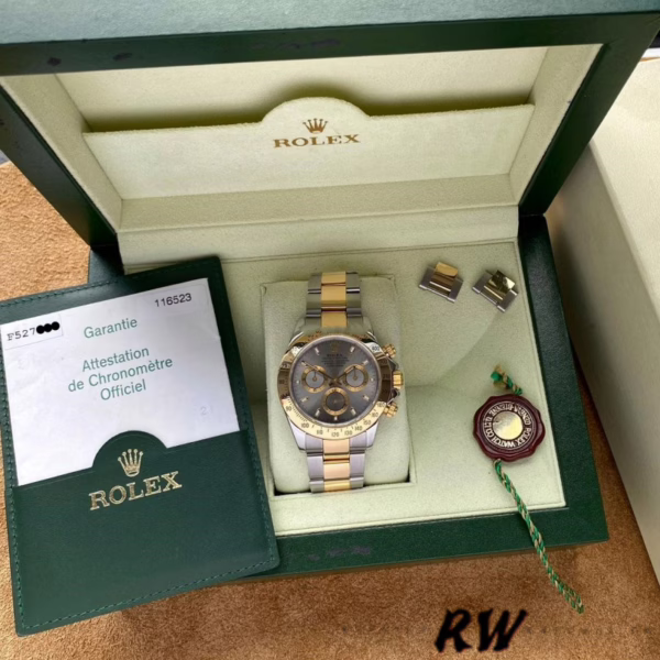 Rolex Daytona 116523 Stainless Steel Gray Slate Dial 40mm Mens Replica Watch - 图片 6