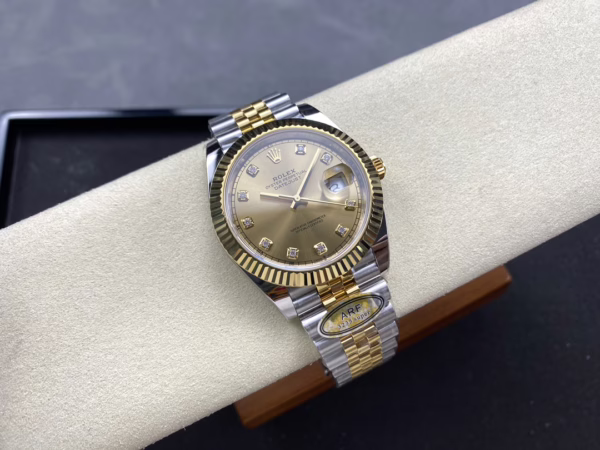 2022 Rolex Datejust Champagne Diamond Dial Two Tone M126333-0012 41mm Mens Replica Watch - 图片 5