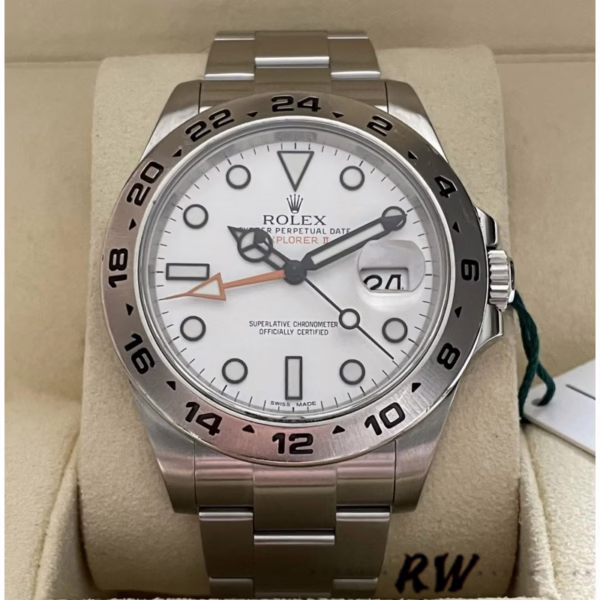 Rolex Explorer II m226570 0001 Stainless Steel White Dial 42MM Mens Replica Watch - 图片 12