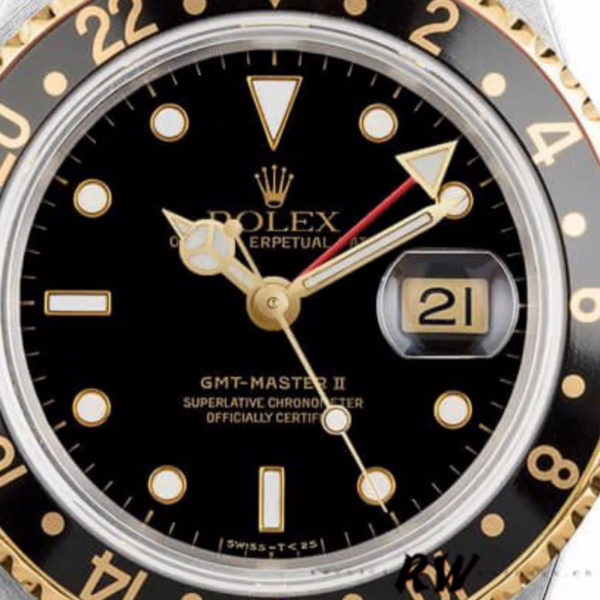 Rolex GMT-Master II 16713LN Oystersteel Yellow Gold Black Dial 40MM Mens Replica Watch - 图片 4