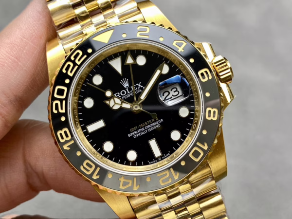 Rolex GMT Master II 40mm m126718grnr 0001 Oyster Bracelet Black Dial Mens Replica Watch - 图片 5