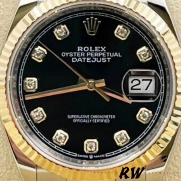 Rolex Datejust 126233 Black Diamond Dial Fluted Bezel 36MM Unisex Replica Watch - 图片 3