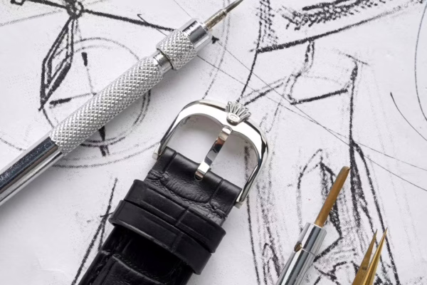 Rolex Cellini Dual Time 50529 Silver Sunburst Dial Brown Leather Strap 39mm Mens Replica Watch - 图片 9