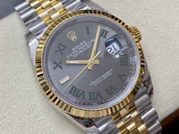 Rolex Datejust Two-Tone Steel Yellow Gold Fluted Bezel m126233 0035 36mm Unisex Replica Watch - 图片 13