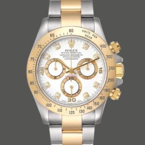 Rolex Daytona 116523 White Diamond Dial 40mm Mens Replica Watch