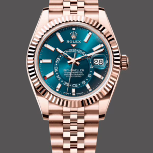 Rolex Sky Dweller 42 Everose Gold Blue Green Dial m336935 0005 Men's Watch