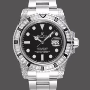 Rolex Submariner 116610 Black Dial Diamond Case 40MM Men's Watch