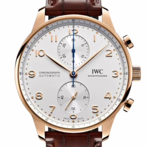 IWC Portugieser Chronograph Automatic White Dial 18kt Rose Gold Men's Watch IW371611