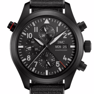 IWC Pilot DOUBLE Chronogragh Black Dial Watch IW371815