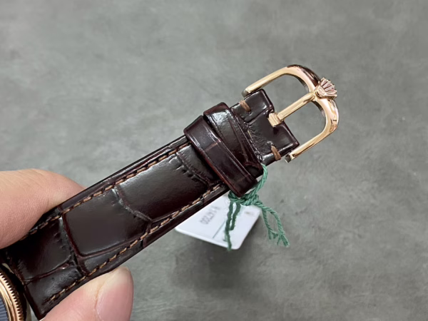 Rolex Cellini Date 50515 Brown Leather Black Index Dial 39mm Mens Replica Watch - 图片 10