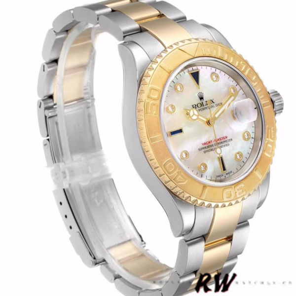 Rolex Yachtmaster 16623 Steel Yellow Gold Mother of Pearl White Dial 40MM Mens Replica Watch - 图片 3