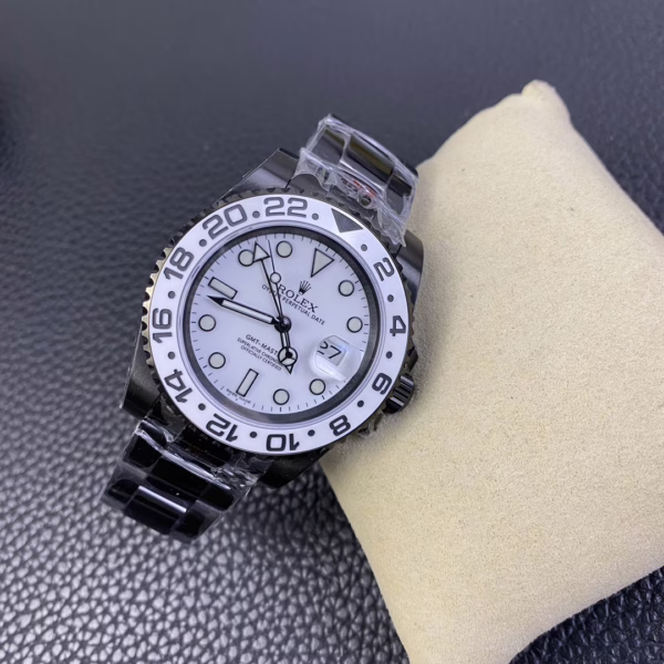 Rolex GMT Master II Black PVD/DLC Coated White Dial Stainless Steel 16710 Men's Watch - 图片 7