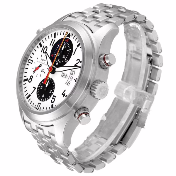 IWC Rattrapante Chronograph Panda Dial Limited Edition German National Team Steel Mens Watch IW371803 - 图片 6