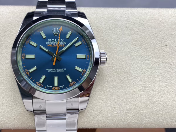Rolex Milgauss 116400GV Stainless Steel Z-blue Dial 40mm Mens Replica Watch - 图片 6