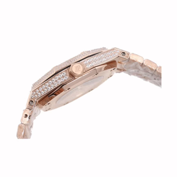 Audemars Piguet Royal Oak Iced Out Rose Gold Replica - 图片 3