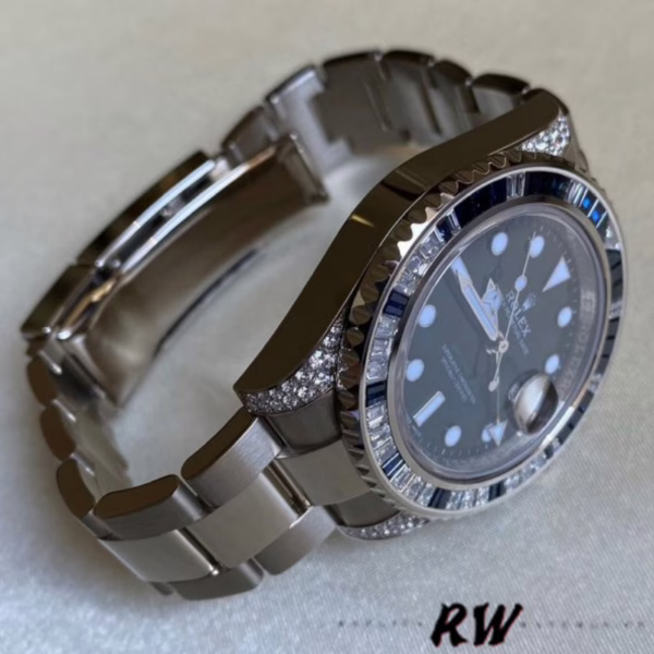 Rolex GMT Master II 116759SA Black Dial White Gold 40mm Mens Replica Watch - 图片 4