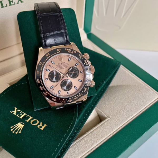 Rolex Cosmograph Daytona 116515LN Black Leather strap Gold Dial 40mm Mens Replica Watch - 图片 5
