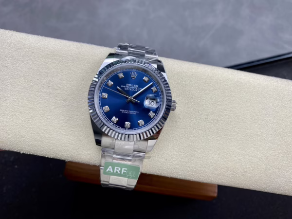 Rolex Datejust 126334 0015 Fluted Bezel Blue Diamond Dial 41MM Mens Replica Watch - 图片 6