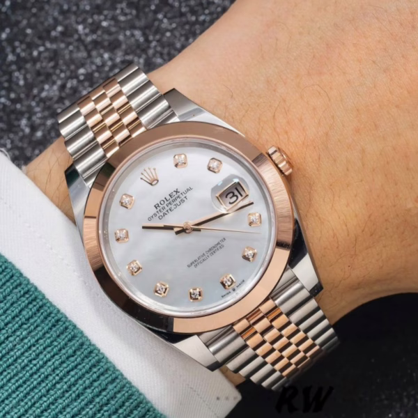 Rolex Datejust 126301 White Mother of Pearl Diamond Dial 41MM Mens Replica Watch - 图片 3