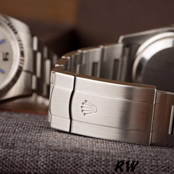 Rolex Oyster Perpetual Air-King 114234 Blue Hour Markers Silver Dial 34mm Unisex replica watch - 图片 3