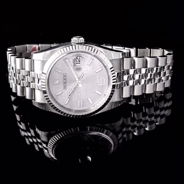 Rolex Datejust 116234-0159 Rhodium Wave Diamond Dial 36mm Unisex Replica Watch - 图片 3