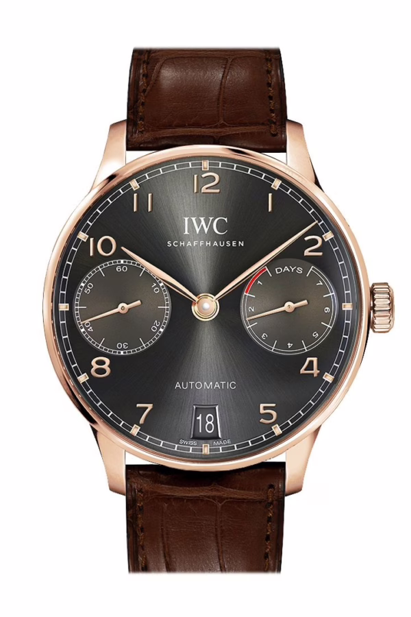 IWC Portugeiser Slate Grey Dial 18K Rose Gold Automatic 42mm Men's Watch IW500702 - 图片 2