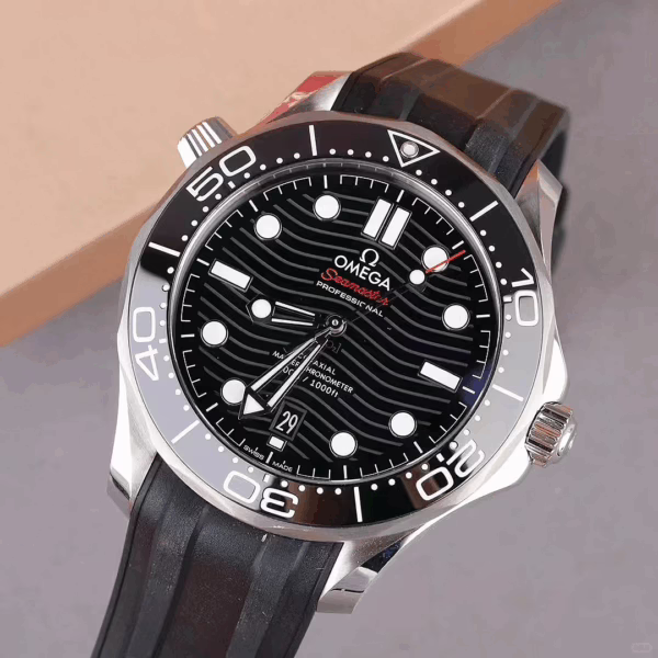 OMEGA Seamaster Diver 300m 42mm Black Dial Men's Rubber Strap Watch - 图片 3