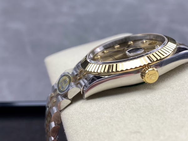 2022 Rolex Datejust Champagne Diamond Dial Two Tone M126333-0012 41mm Mens Replica Watch - 图片 8