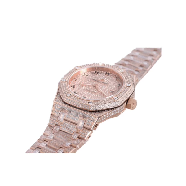 Audemars Piguet Royal Oak Iced Out Rose Gold Replica - 图片 2