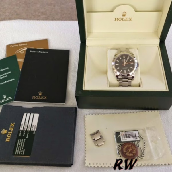 Rolex Milgauss 116400 Stainless Steel Black Dial 40mm Mens Replica Watch - 图片 6