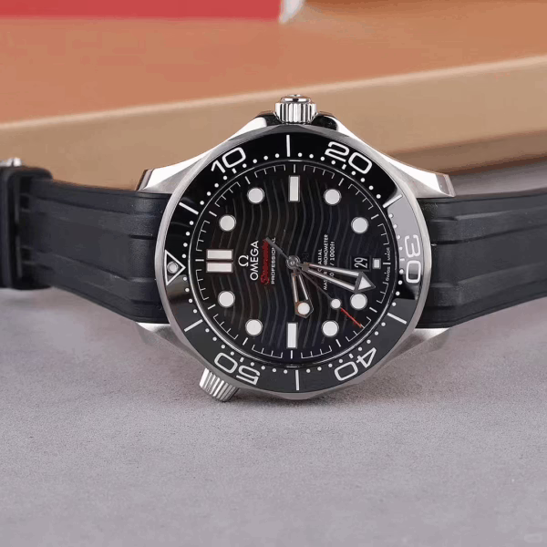 OMEGA Seamaster Diver 300m 42mm Black Dial Men's Rubber Strap Watch - 图片 2