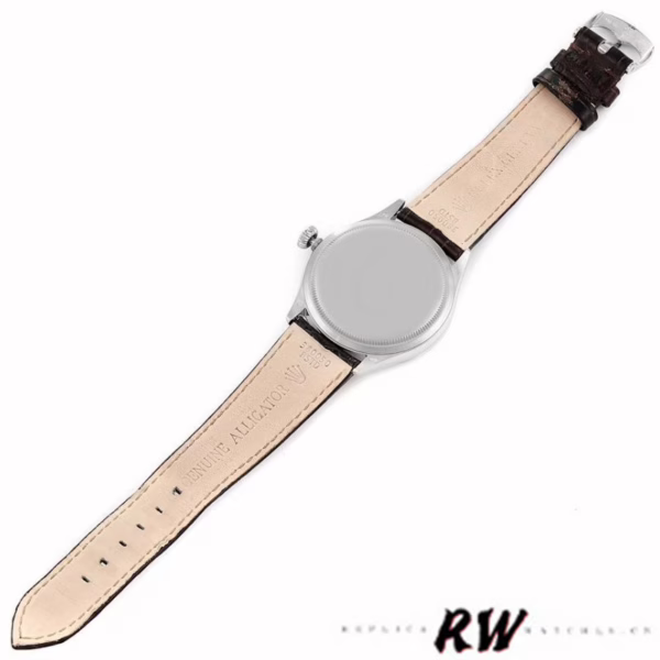 Rolex Cellini Time 50509 Brown Leather Strap Black Dial 39mm Mens Replica Watch - 图片 6