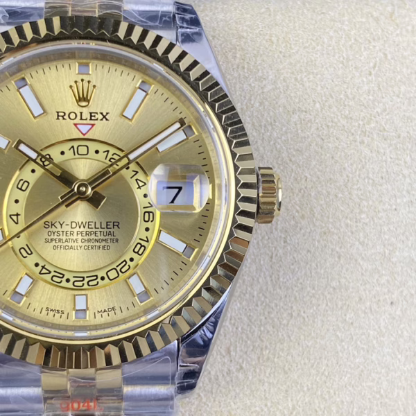 Rolex Sky Dweller 42mm Champagne Dial Stick Markers Jubilee M336933 0002 Men's Watch - 图片 6