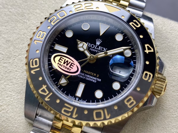 Rolex GMT Master II Black Dial Steel 18kt Yellow Gold 126713GRNR 0001 Men's Watch - 图片 3
