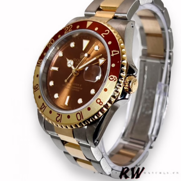 Rolex GMT-Master II 16713 White Gold Chocolate Dial 40mm Mens Replica Watch - 图片 3