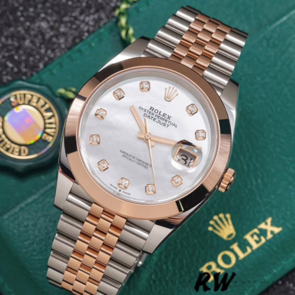 Rolex Datejust 126301 White Mother of Pearl Diamond Dial 41MM Mens Replica Watch - 图片 2