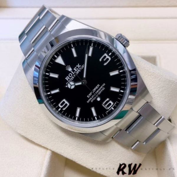 Rolex Explorer 214270 Stainless Steel Black Dial 39MM  Mens Replica Watch - 图片 2