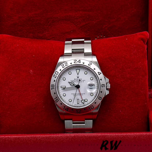 Rolex Explorer II 16570 Stainless Steel White Dial 40MM Mens Replica Watch - 图片 6