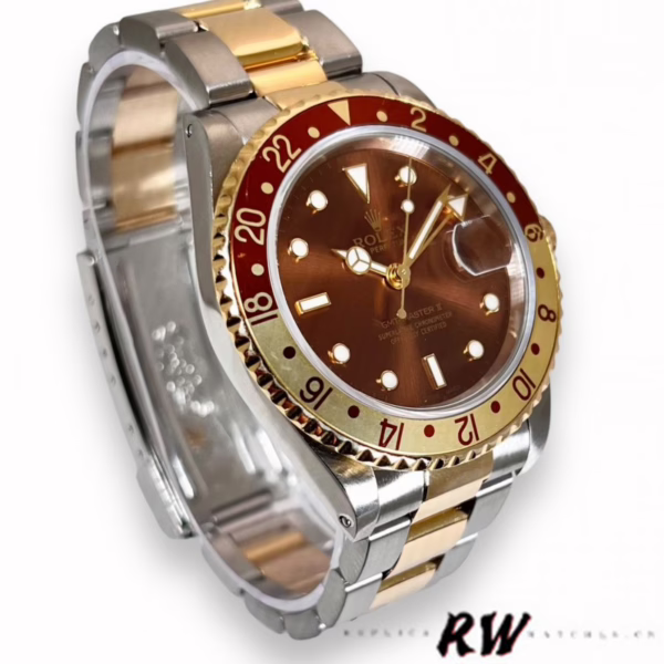 Rolex GMT-Master II 16713 White Gold Chocolate Dial 40mm Mens Replica Watch - 图片 2