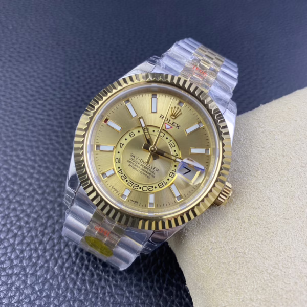 Rolex Sky Dweller 42mm Champagne Dial Stick Markers Jubilee M336933 0002 Men's Watch - 图片 2