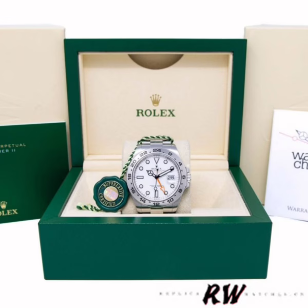 Rolex Explorer II m226570 0001 Stainless Steel White Dial 42MM Mens Replica Watch - 图片 16