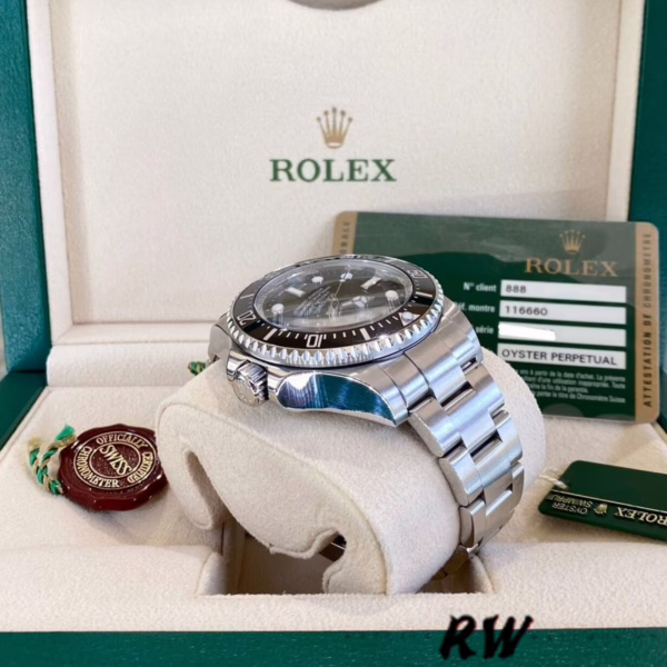 Rolex Sea-Dweller Deepsea 116660 Stainless Steel Black Dial 44MM Mens Replica Watch - 图片 5