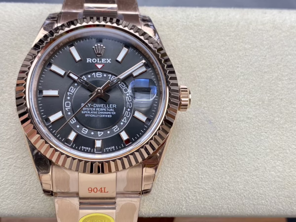 Swiss Rolex Sky Dweller 42 Slate Dial Rose Gold m336935 0004 Men's Replica Watch - 图片 3