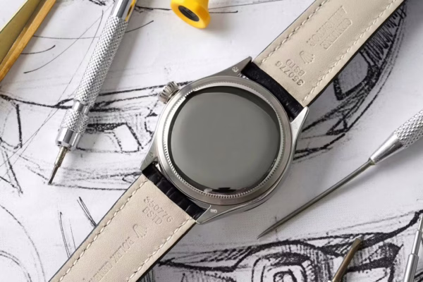 Rolex Cellini Dual Time 50529 Silver Sunburst Dial Brown Leather Strap 39mm Mens Replica Watch - 图片 8