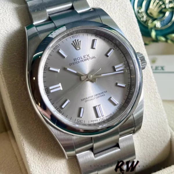 Rolex Oyster Perpetual 116000 Rhodium Grey Dial 36mm Unisex Replica Watch - 图片 2