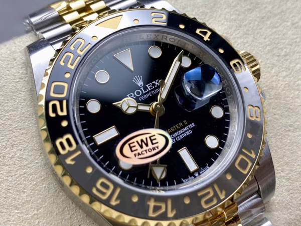 Rolex GMT Master II Black Dial Steel 18kt Yellow Gold 126713GRNR 0001 Men's Watch - 图片 4