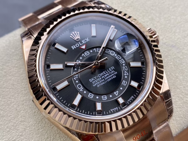 Swiss Rolex Sky Dweller 42 Slate Dial Rose Gold m336935 0004 Men's Replica Watch - 图片 2