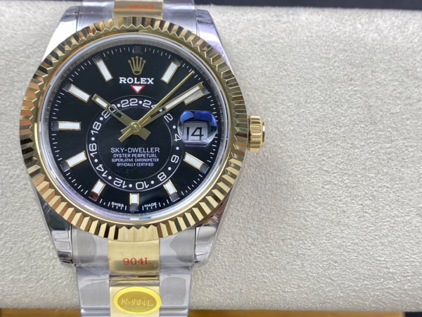 Rolex Sky Dweller 42 Yellow Rolesor Black Dial Oyster M336933 0003 Men's Watch - 图片 5