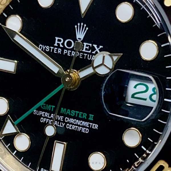 Rolex GMT Master II 40mm m126718grnr 0001 Oyster Bracelet Black Dial Mens Replica Watch - 图片 14